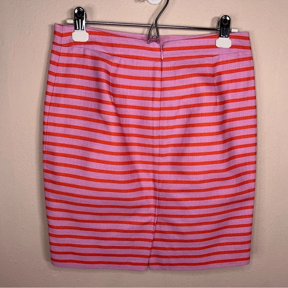 Size Petite 2 K Crew Pink Striped Cotton Pencil Skirt Barbiecore Preppy